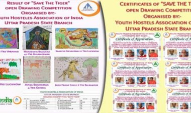 यूथ हॉस्टल्स एसोसिएशन ऑफ़ इंडिया की उत्तर प्रदेश राज्य शाखा द्वारा आयोजित ऑनलाइन चित्रकला प्रतियोगिता का परिणाम घोषित