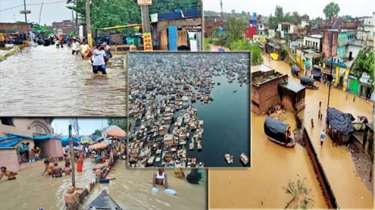 बिहार : गंगा में आई बाढ़ से तटवर्ती इलाकों में तबाही, 22 लाख लोग पानी से घिरे, UP में नदी से लगते जिलों में आज भी भारी बारिश का अलर्ट