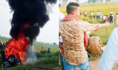 लखीमपुर खीरी के तिकुनियां में बेकाबू कार चढ़ने से तीन किसानों की मौत, मंत्री के काफिले पर लगा कुचलने का आरोप