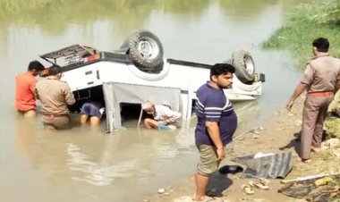 हादसे में पुलिस कर्मी घायल : एसएसपी की एस्कॉर्ट गाड़ी हुई हादसे का शिकार, दुर्घटना में 4 पुलिस कर्मी हुए घायल