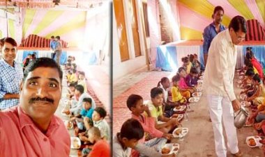 101 कन्या भोज : बालाजी टेंट एंड मैरिज हाल आशियाना लखनऊ में 101 कन्यायों के भोज का आयोजन हुआ