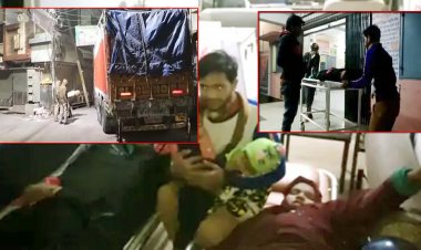 Accident In Aligarh : अलीगढ़ में रात 1 बजे हादसा:ट्रक ने ई-रिक्शा में मारी टक्कर, 9 घायल, पुलिस चेक पोस्ट तोड़ भाग रहा ड्राइवर गिरफ्तार