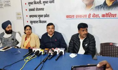"आप" सांसद संजय सिंह ने सरकार की नीतियों पर साधा निशाना : लखनऊ में संजय सिंह बोले- सरकार बनी तो 300 यूनिट बिजली देंगे फ्री, AAP बेरोजगारों को देगी 5000 रुपए महीना भत्ता