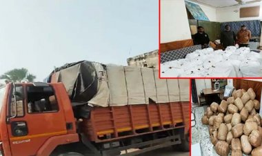 DRI ने पकड़ा एक करोड़ का गांजा : ट्रक के अंदर चावल की भूसी के नीचे था गांजा, खुफिया सूचना पर की गई थी घेराबंदी, 3 आरोपी गिरफ्तार