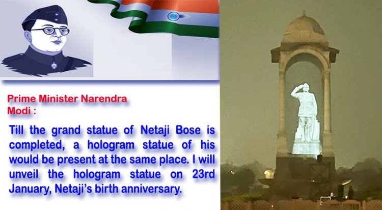 नेताजी सुभाष चंद्र बोस की 125वीं जयंती : अमर जवान ज्योति विवाद के बीच प्रधानमंत्री नरेंद्र मोदी का ऐलान, कहा- 23 जनवरी को हॉलोग्राम मूर्ति का अनावरण होगा