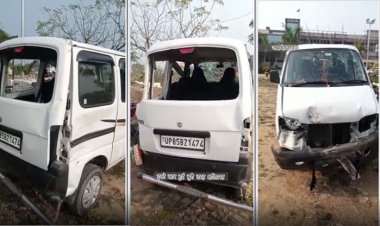 इटावा के जसवंतनगर में कार सवार परिवार को ट्रक ने मारी टक्कर : दर्जन भर लोग घायल