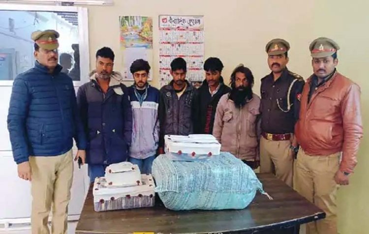 पुलिस ने पांच तस्करों को 15 किलो गांजे के साथ दबोचा :लखनऊ पुलिस ने गांजे के साथ साढ़े छह लाख रुपये भी किए बरामद