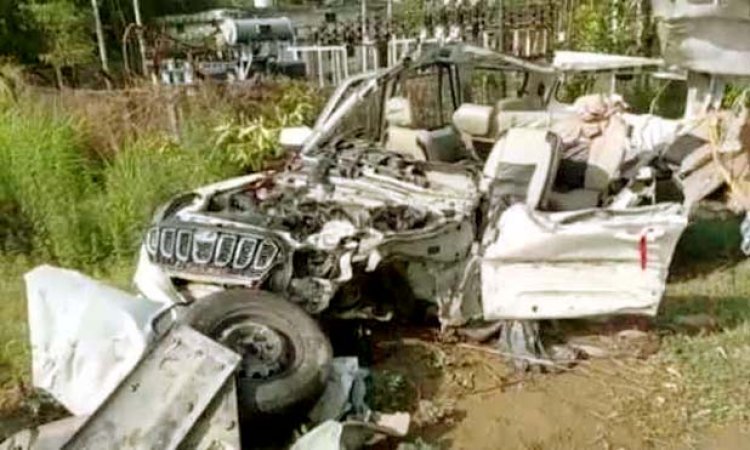 केदारनाथ जा रहे पांच श्रद्धालुओं की मौत : सड़क किनारे खड़े ट्रक में जा घुसी स्कॉर्पियो