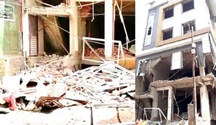 उत्तर प्रदेश : आरोपी मोहम्मद इश्तियाक की बिल्डिंग पर चला बुलडोजर, केडीए ने अवैध इमारत को किया ध्वस्त