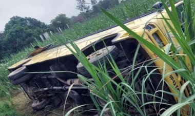 अयोध्या में बच्चों से भरी स्कूली बस पलटी, 10 छात्र घायल, कई की हालत गंभीर