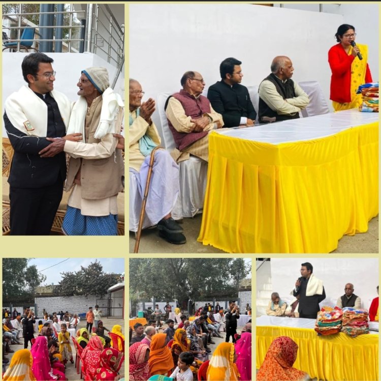 लखनऊ के गांव पहाड़ नगर में बसंत पंचमी तथा गणतंत्र दिवस के उपलक्ष में नशा मुक्त तहरी भोज व कंबल वितरण कार्यक्रम आयोजित हुआ