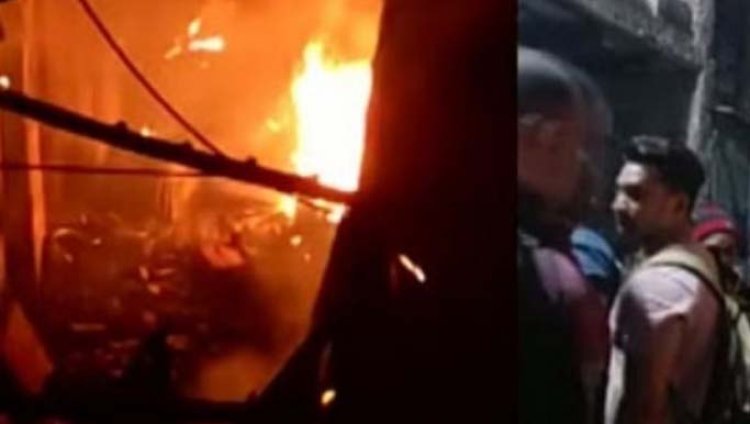 पश्चिम बंगाल के कोलकाता की बोराल स्ट्रीट फैक्ट्री में आग, तीन दमकल वाहनों ने पाया काबू