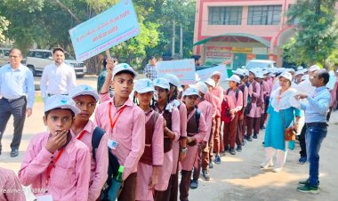 स्कूली बच्चों ने दिया जल बचाएं-जीवन बचाएं का संदेश