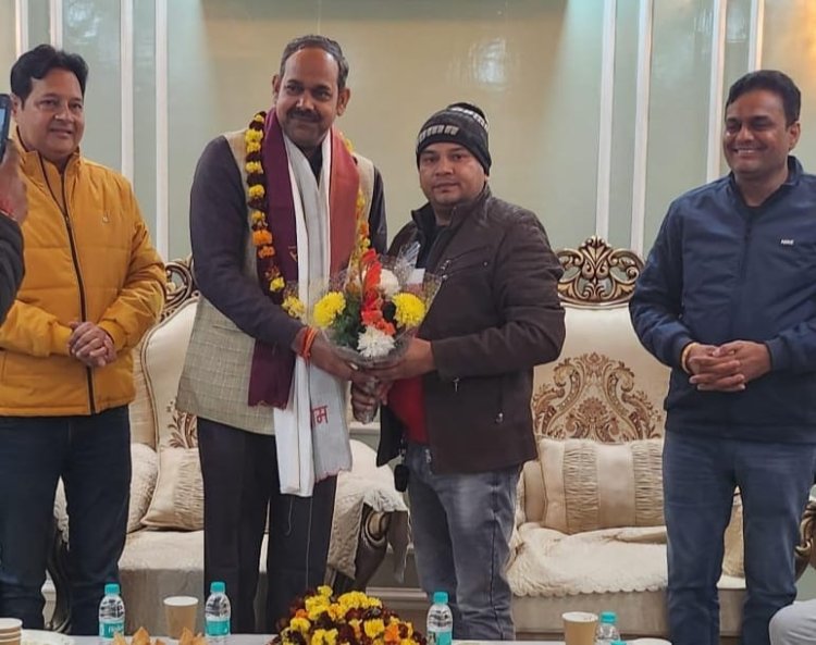 भाजपा नोएडा महानगर के नवनिर्वाचित मंडल अध्यक्ष का भव्य स्वागत समारोह